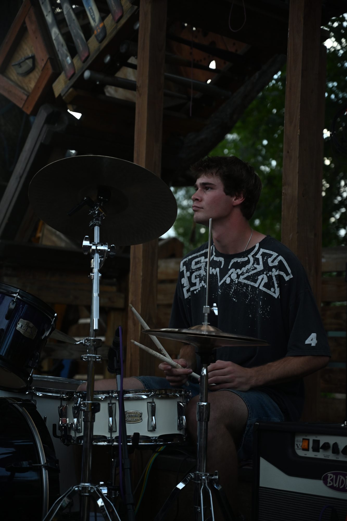 Zander, drums, portrait