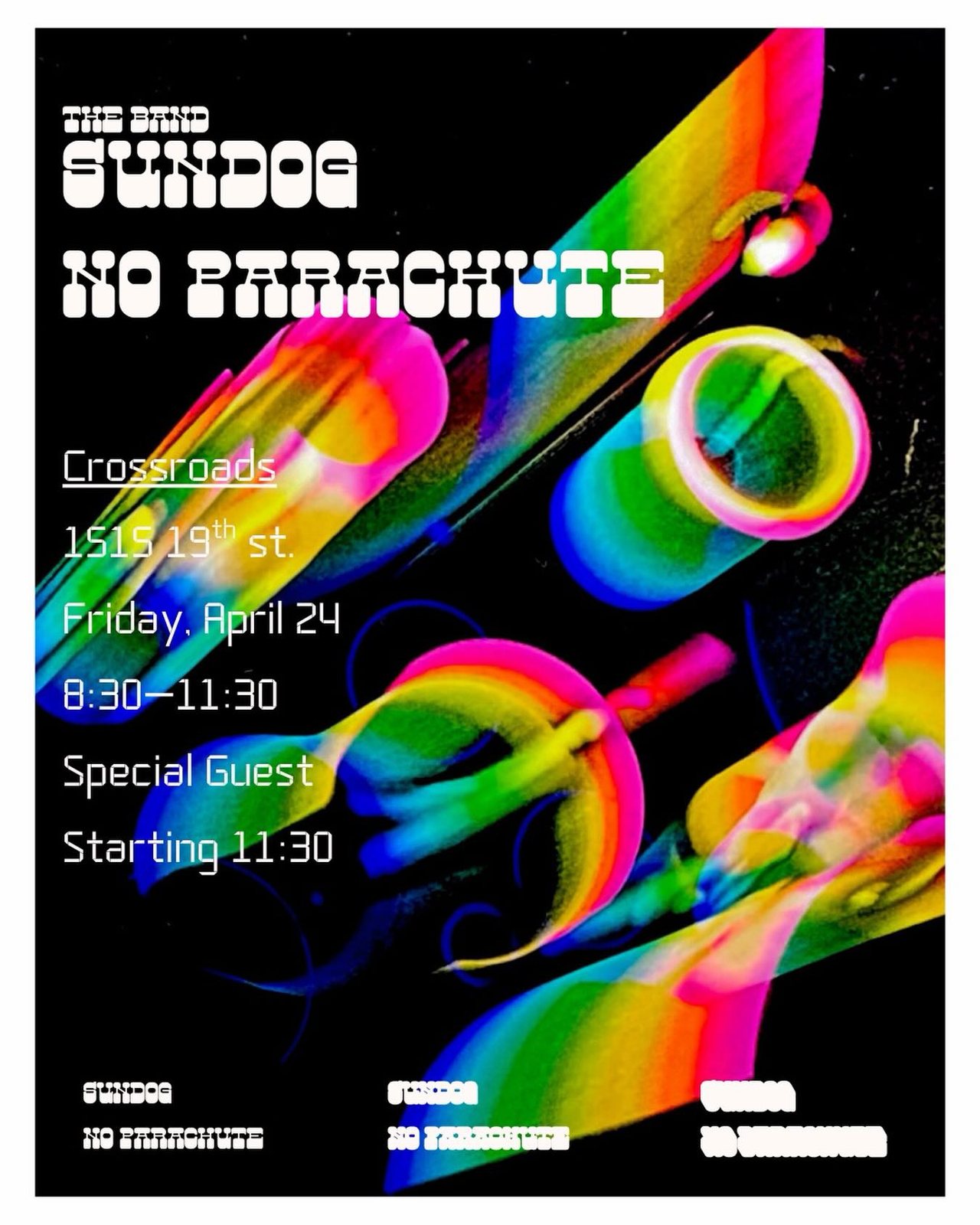 Crossroads show poster, Friday April 24